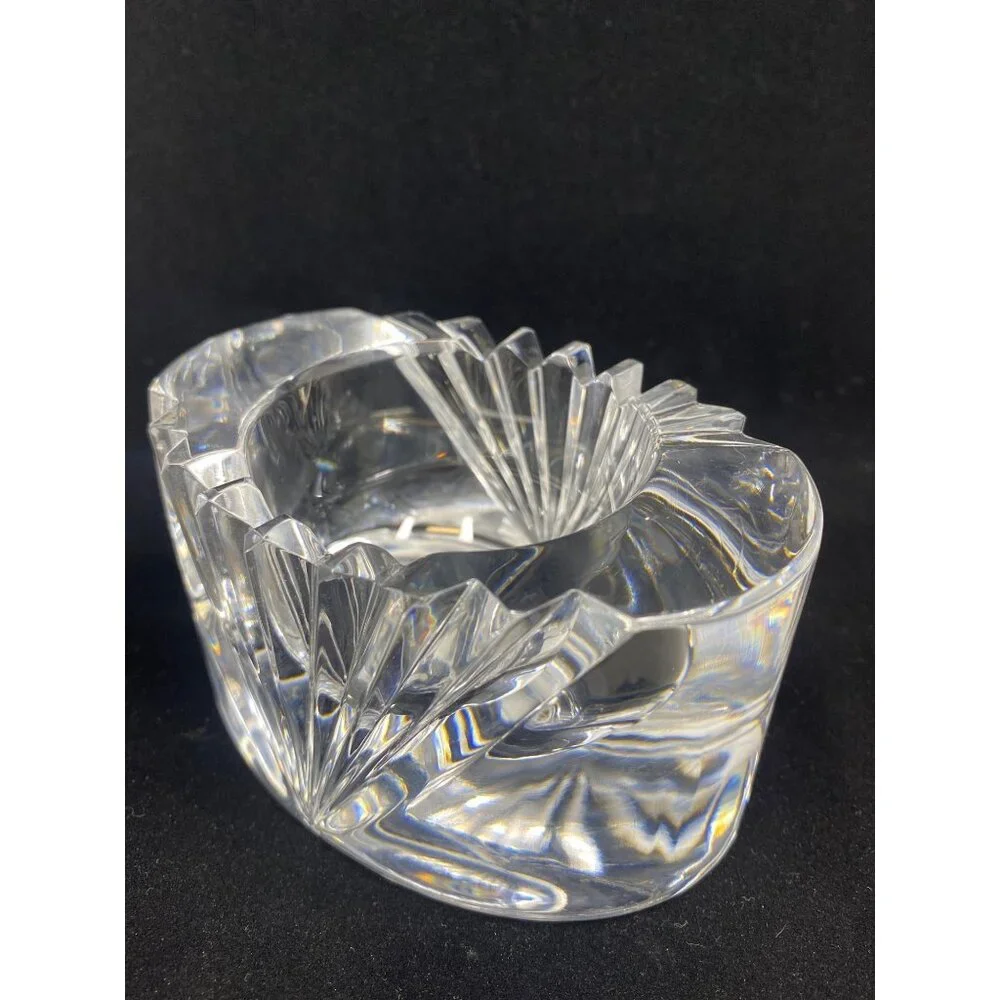 Vintage Mikasa Votive Candle Holder Lead Crystal Cut Clear Glass Heavy - Picture 5 of 12